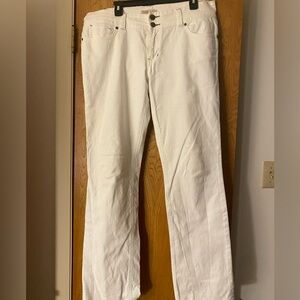 Cabi White Lou Lou Straight Leg Jeans